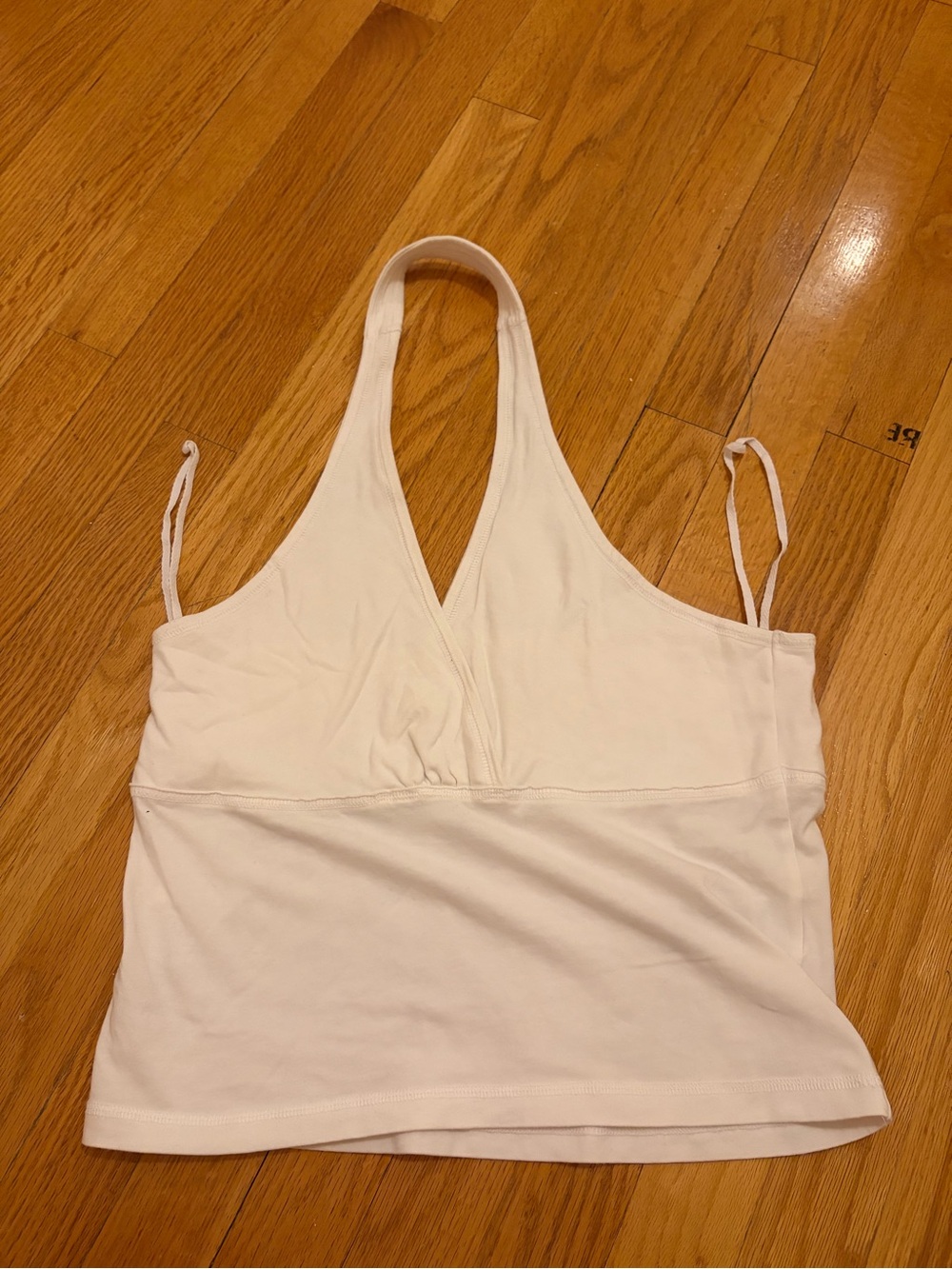 Anthropologie White Halter V-Neck Camisole